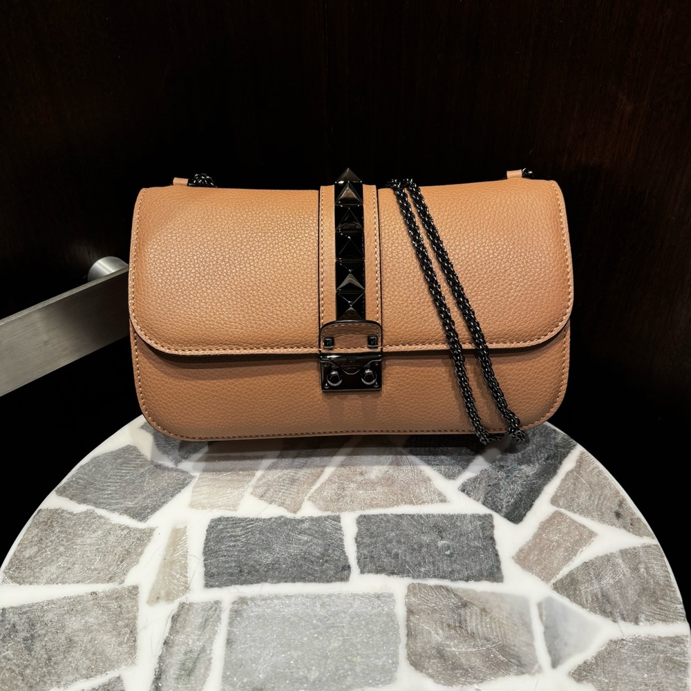 Valentino Rockstud Medium Glam Lock Flap Bag
